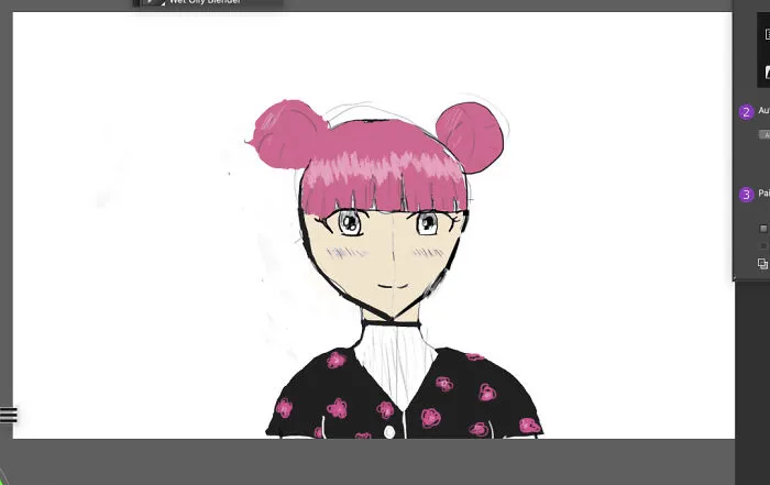 My Other Attempt At Drawing Manga On My New Drawing Tablet.