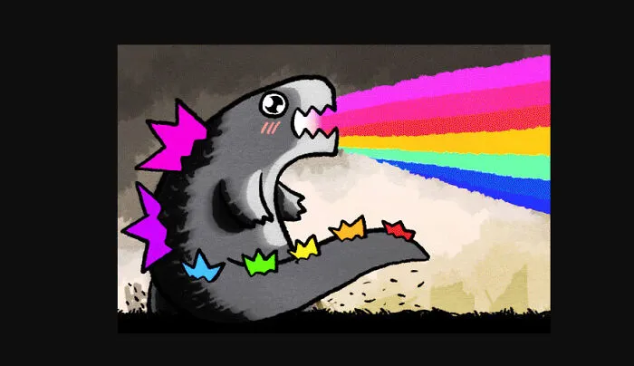 Rainbow Godzilla
