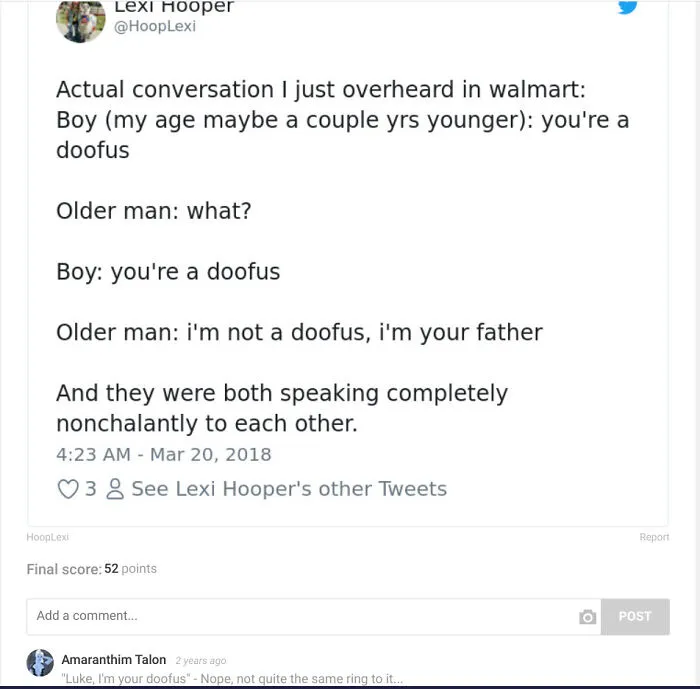 Luke, I Am Your Doofus