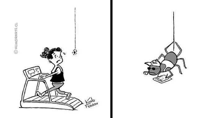 30 Funny Minimalist Comics Without Dialogue By Karlo Ferdon