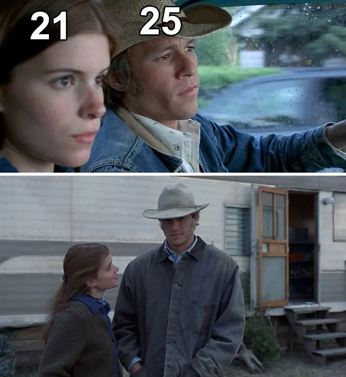 In Brokeback Mountain, The Age Difference Between Heath Ledger And Kate Mara Playing Father And Daughter Was Just Four Years