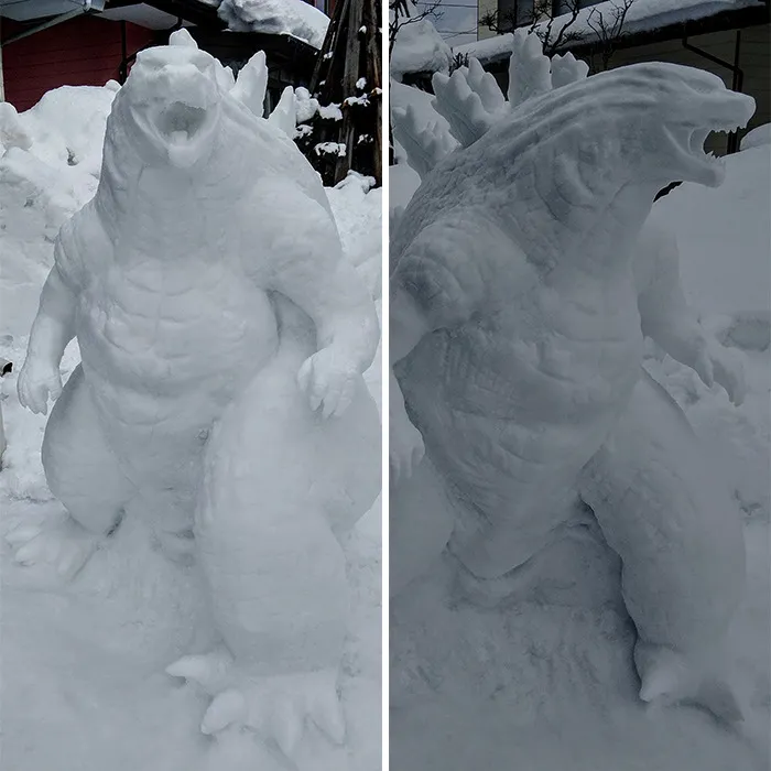 This Japanese Artist Makes Sculptures Out Of Snow, And Here Are 30 Of The Coolest Ones
