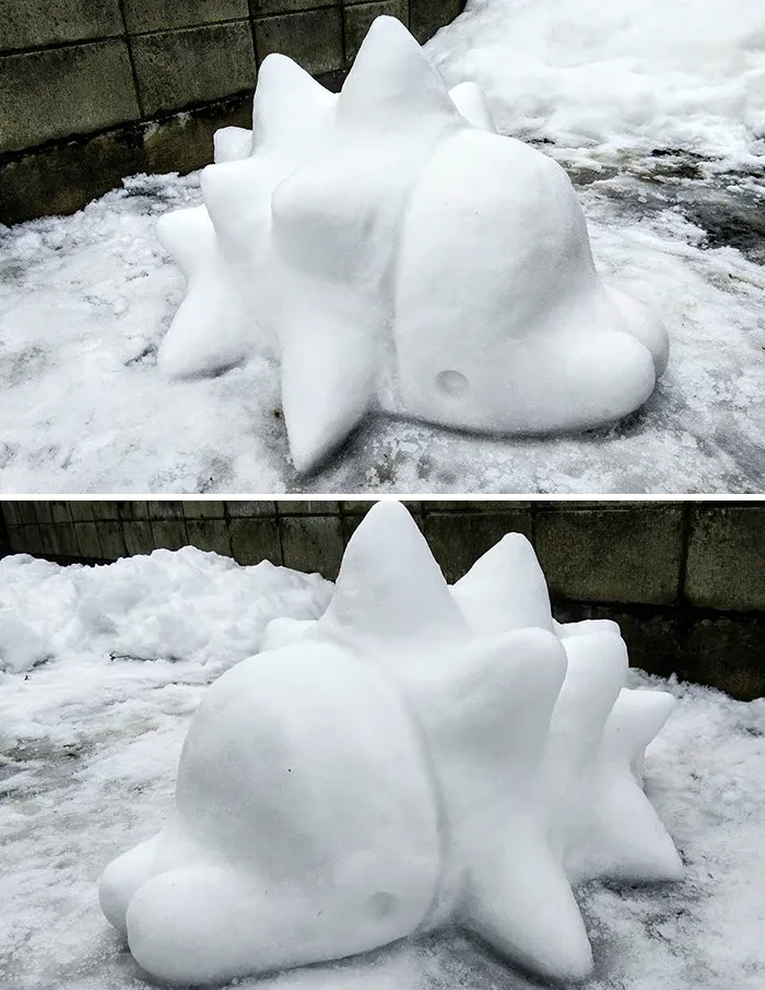 This Japanese Artist Makes Sculptures Out Of Snow, And Here Are 30 Of The Coolest Ones