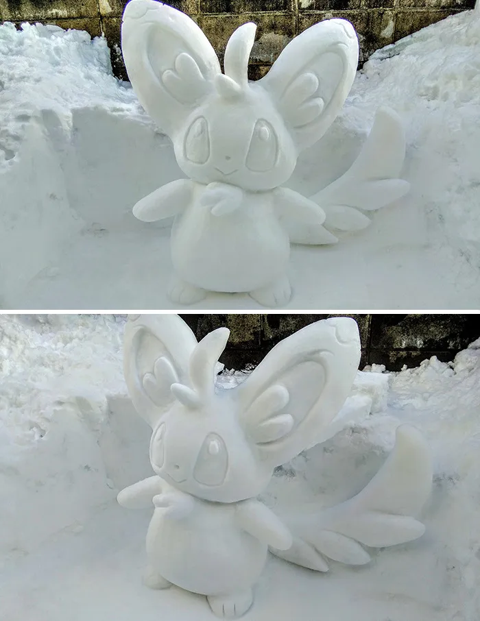 This Japanese Artist Makes Sculptures Out Of Snow, And Here Are 30 Of The Coolest Ones