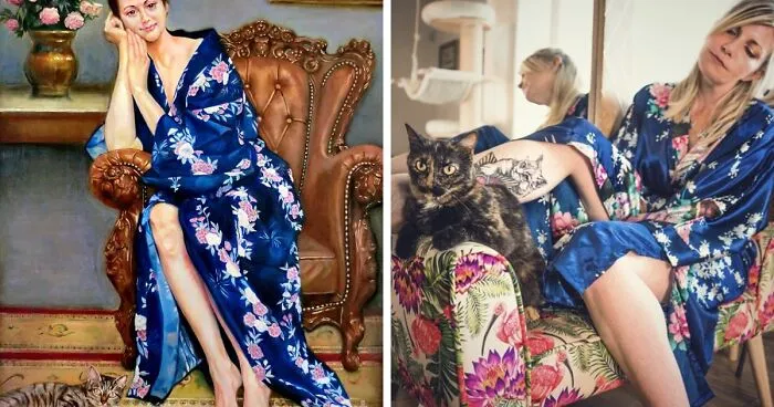 I Take Photos Of "Cattooed" Women And Compare Them To Paintings They Remind Me Of