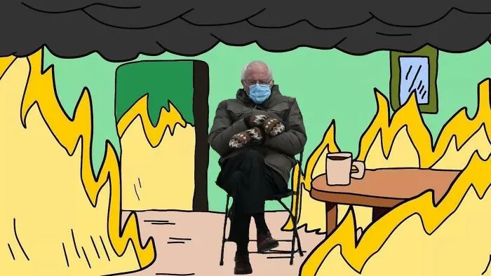 35 Divertidos memes creados a partir de la imagen de Bernie Sanders sentado solo durante la investidura