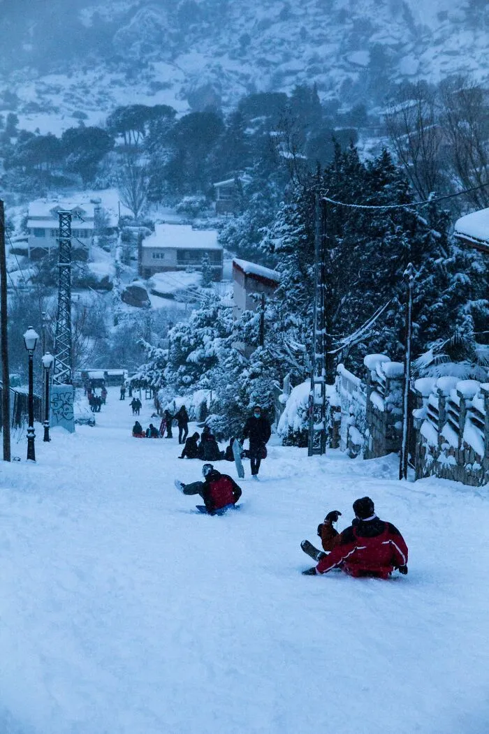A Winter Snowfall In Madrid