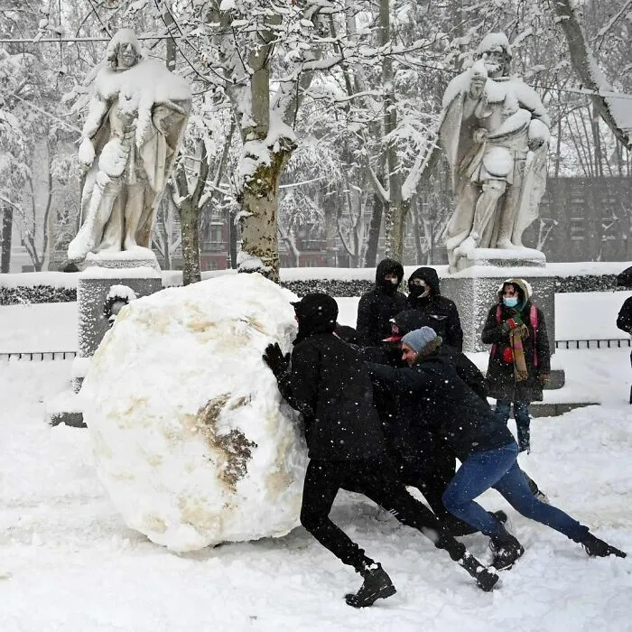 Snowfall In Spain