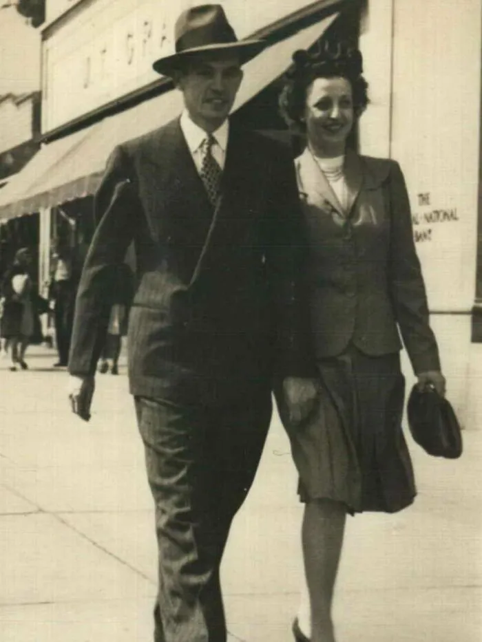 Paternal Grandparents, Dave And Jo Linton.  Wedding Day, Chicago 1943