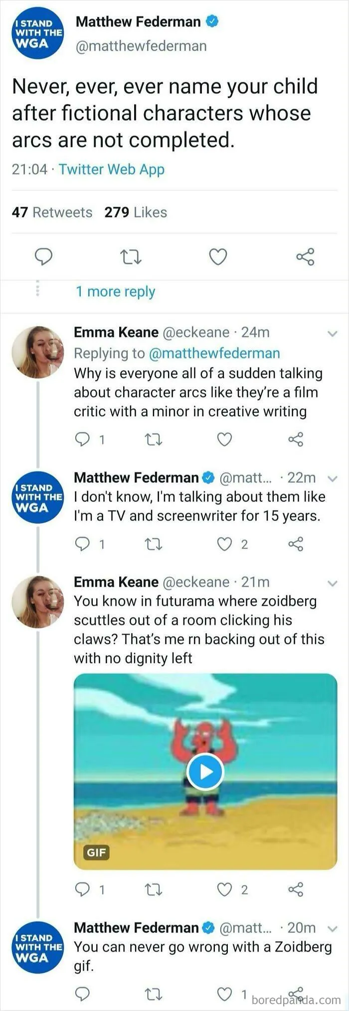 Wholesome Interaction. Most Writers/Accusers Should Be Chill Like This