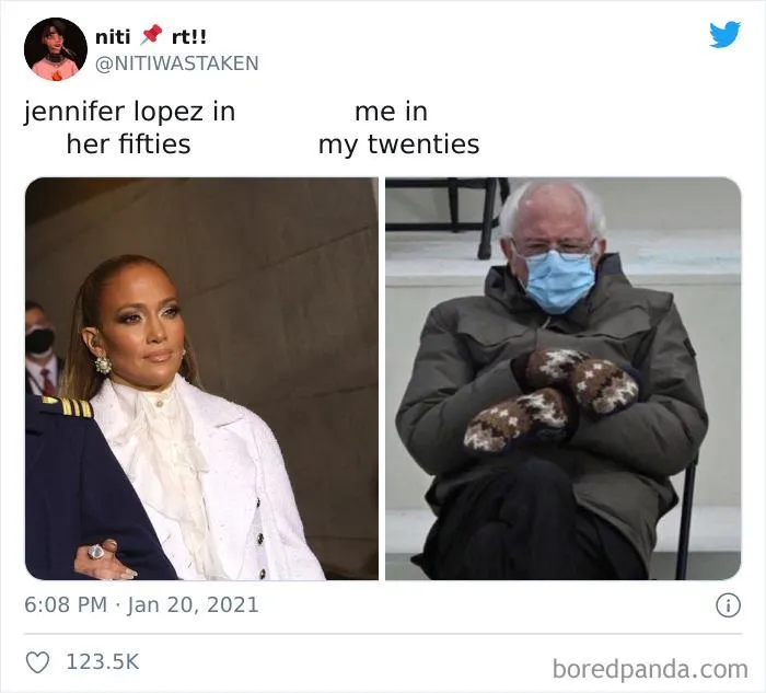 40 Of The Funniest Memes People Created After Bernie Sanders Was Captured Sitting Alone During Inauguration