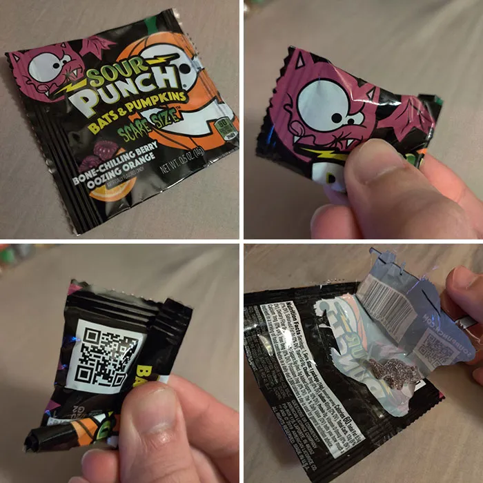Esta bolsa de caramelos parecía extrañamente ligera