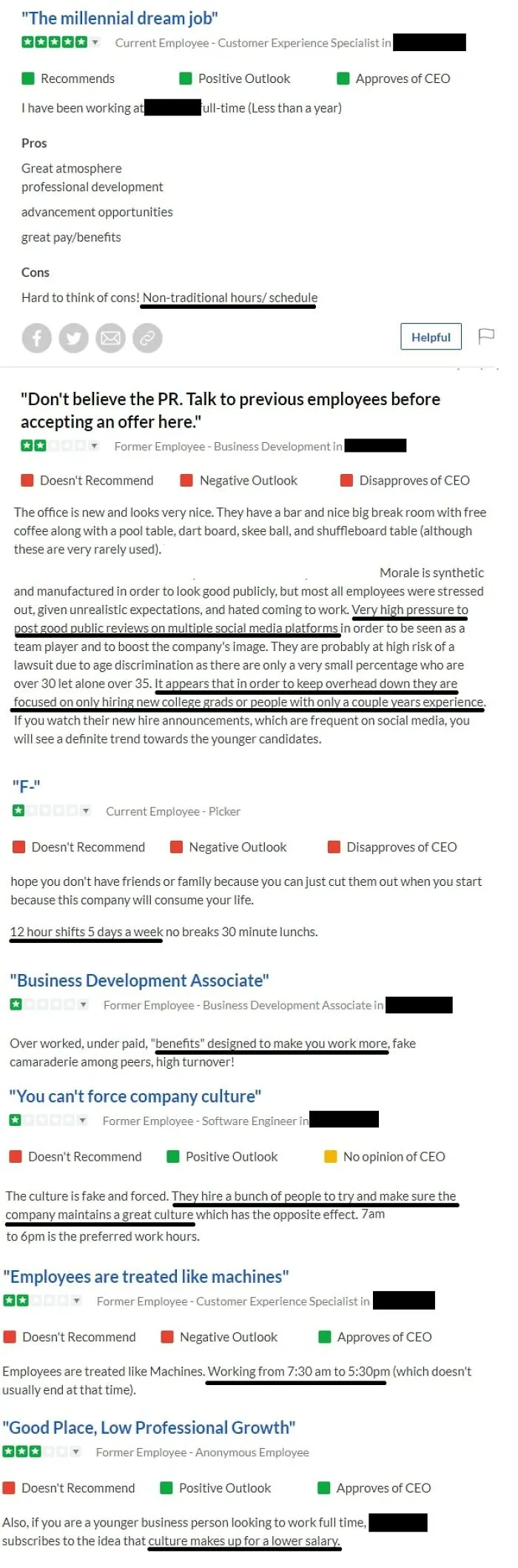 When The Company Makes You Post Good Reviews