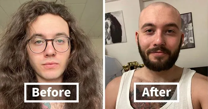 30 Pics Of Kind People Before And After Cutting Their Long Hair To Donate It To Cancer Patients (New Pics)
