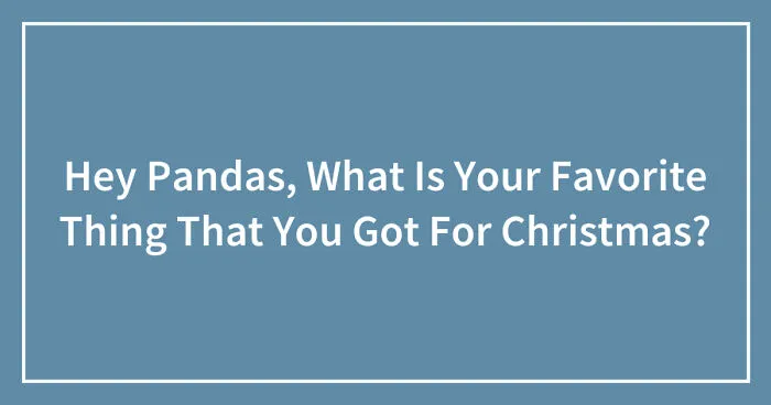 Hey Pandas, What Is Your Favorite Thing That You Got For Christmas? (Closed)