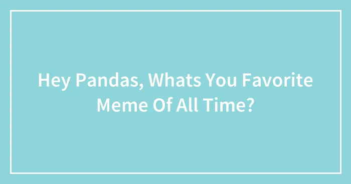 Hey Pandas, Whats You Favorite Meme Of All Time?