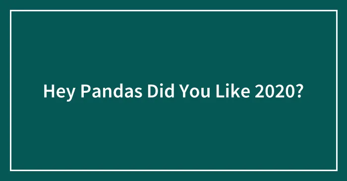 Hey Pandas Did You Like 2020?