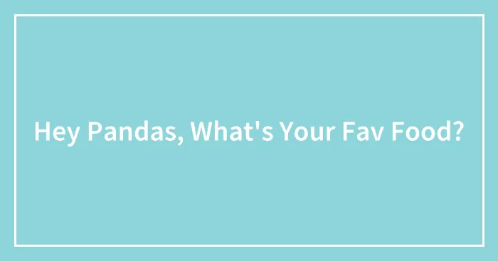 Hey Pandas, What's Your Fav Food?