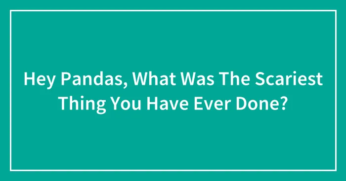 Hey Pandas, What Was The Scariest Thing You Have Ever Done? (Closed)
