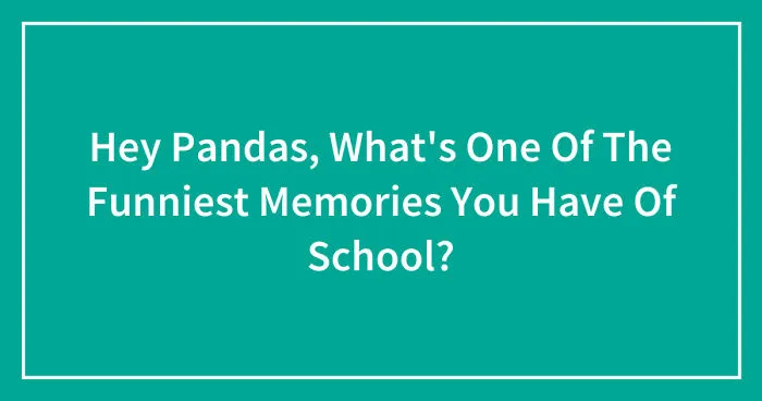 Hey Pandas, What's One Of The Funniest Memories You Have Of School? (Closed)
