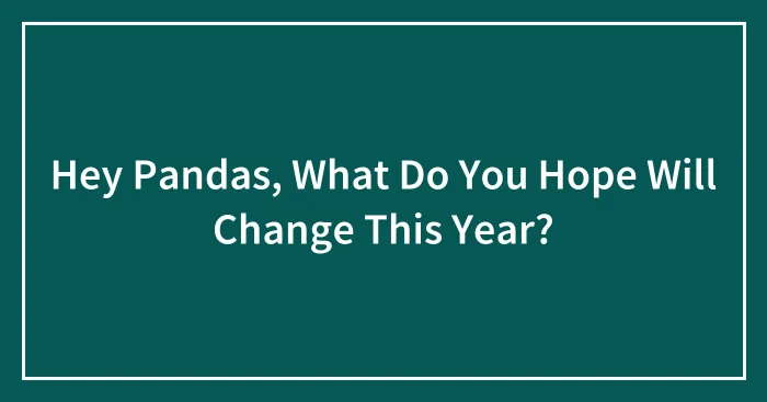 Hey Pandas, What Do You Hope Will Change This Year? (Closed)