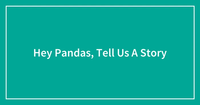 Hey Pandas, Tell Us A Story (Closed)