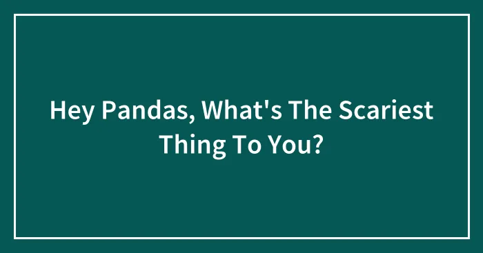 Hey Pandas, What's The Scariest Thing To You? (Closed)