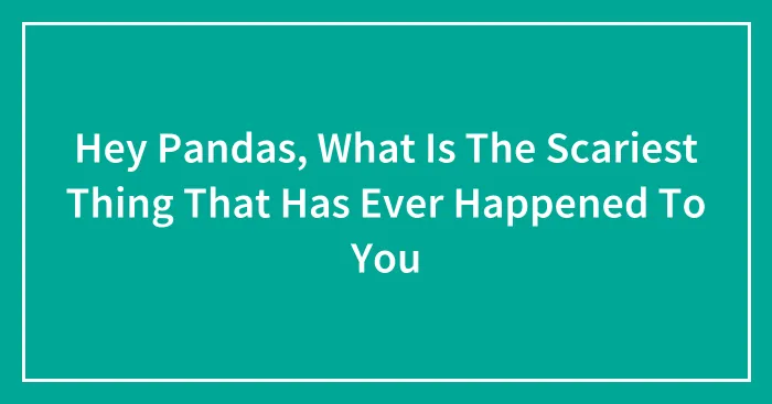 Hey Pandas, What Is The Scariest Thing That Has Ever Happened To You
