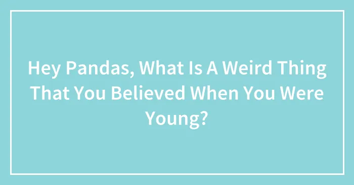 Hey Pandas, What Is A Weird Thing That You Believed When You Were Young? (Closed)