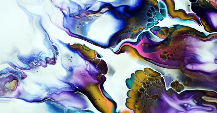 My Acrylic Pour Painting With World's Smallest Blower