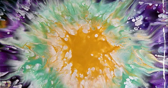My Starburst With Thicker Paint: Air Swipe Technique