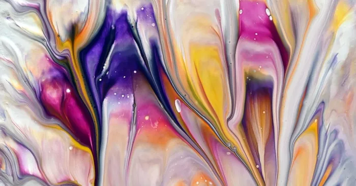 My Acrylic Pour Painting: A Simple Double Dip With Leftover Paint