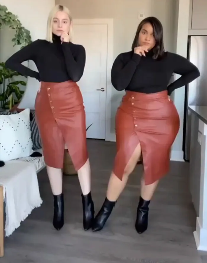 Two Friends Demonstrate How The Same Outfit Looks On Their Different Body Types (36 New Pics)
