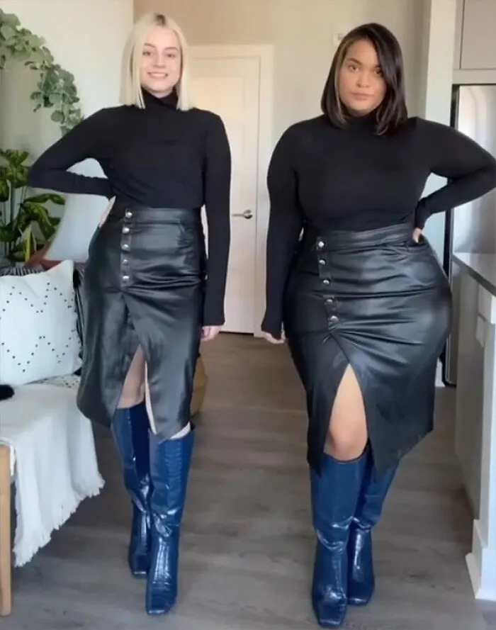 2 Amigas muestran cómo les queda la misma ropa en sus distintos tipos de cuerpo (36 fotos nuevas)