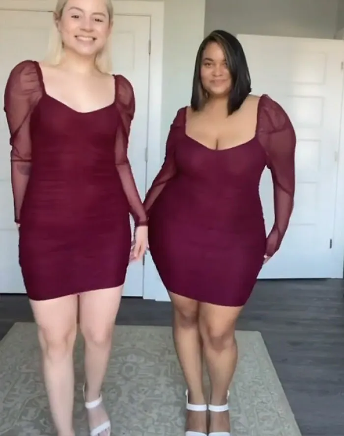 Two Friends Demonstrate How The Same Outfit Looks On Their Different Body Types (36 New Pics)