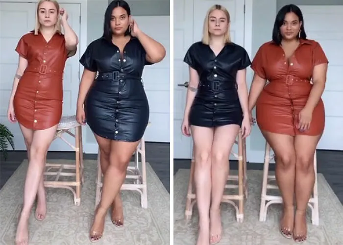 2 Amigas muestran cómo les queda la misma ropa en sus distintos tipos de cuerpo (36 fotos nuevas)