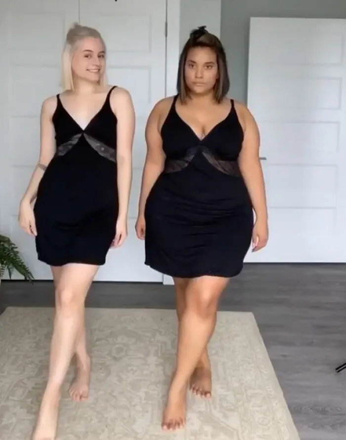 2 Amigas muestran cómo les queda la misma ropa en sus distintos tipos de cuerpo (36 fotos nuevas)