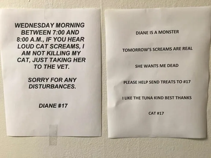 34 Times Cats Acted So Audacious That Their Owners Put Up A Sign To Warn Others About Their Ways