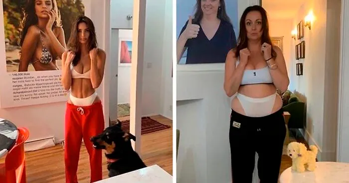 Esta mujer sigue recreando de forma divertida las fotos de Instagram de los famosos, y los resultados son mejores que el original (Nuevas imágenes)