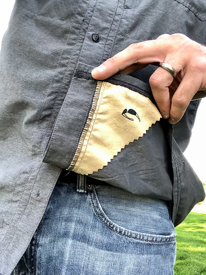 This Shirt Has A Piece Of Lens Cloth Sewn On The Inside For Your Glasses