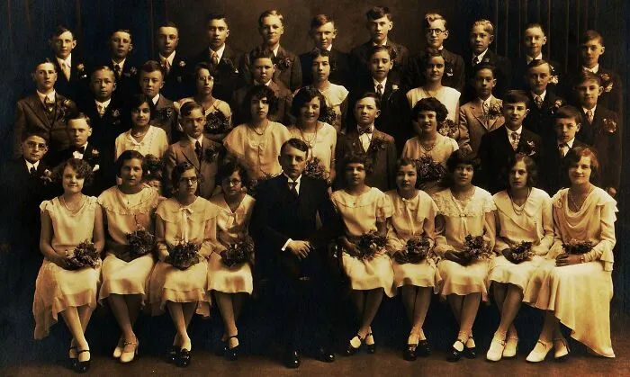 Great-Grandfather's Congregational Confirmation Pic, Grafton, Wi, 1913