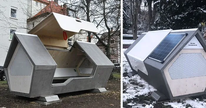 This City In Germany Has Sleeping Pods To Protect The Homeless From The Cold At Night