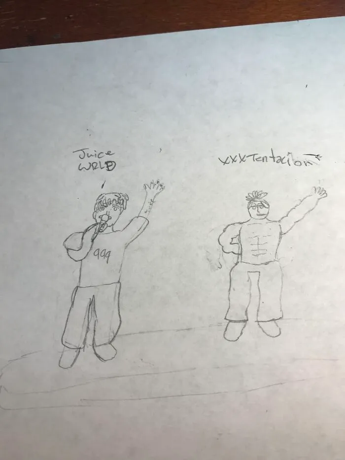 Tried Drawing Juice Wrld And Xxx (Didn’t Go So Well)