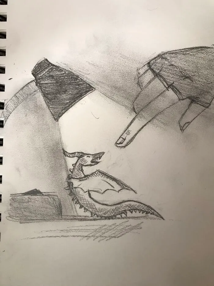 Tiny Angry Wyvern. Sorry It’s So Messy