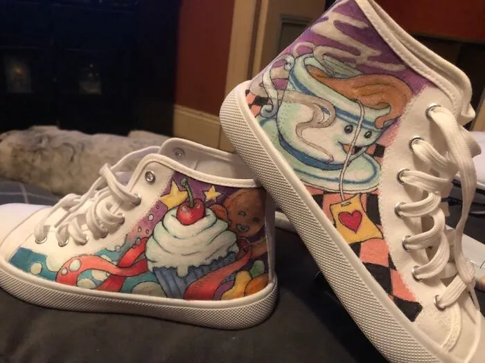 I Drew A Tea Party On My Shoes