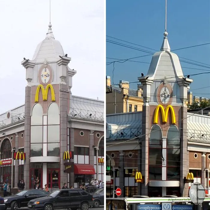 Clock Tower McDonald's (Date Unknown)  St. Petersburg, Russia