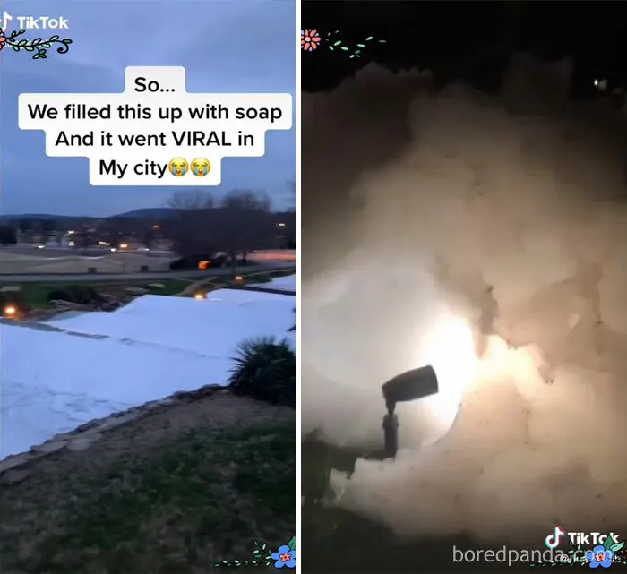 This Dude Filled Up A River With Soap And Destroyed The Entire Ecosystem For Some Tiktok Clout And Thinks He Is Funny