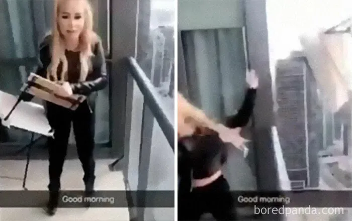 This Woman Throwing A Chair At Traffic