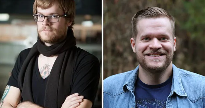 "Comparison of a meme hero's transformation from past to present, showing significant changes."