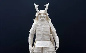 Artist Spent 3 Months Planning A Warrior Samurai That He Folded From A Single Sheet Of Paper (19 Pics)